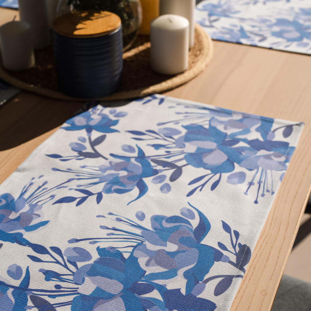 Blue Fuchsia Placemats Set of 4