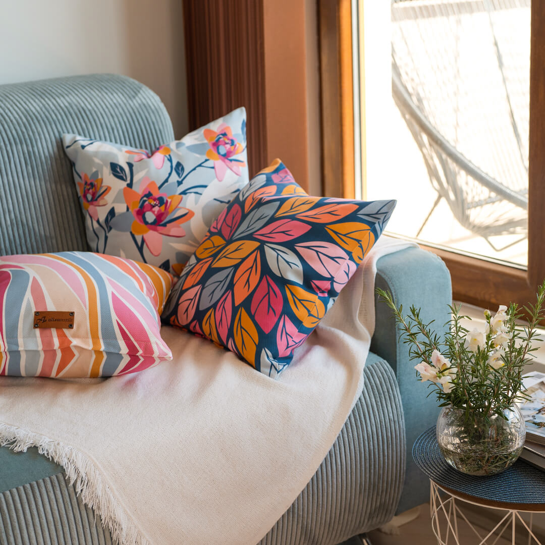 Cotton Candy Fantasy Cushion Cover Set by Alisa Textile. Colourful Cushion Cover Set made from 100% organic cotton.