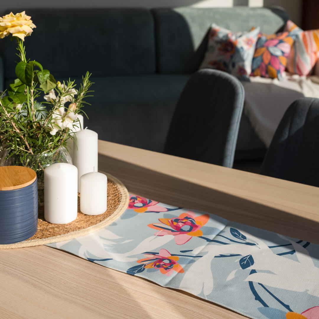 Koi Fantasy Table Runner by Alisa Textile.