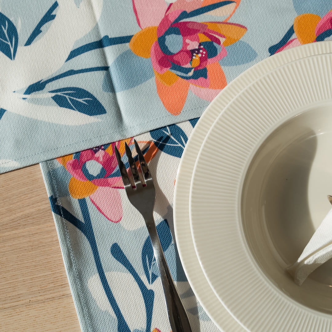 Koi Fantasy Table Linen Set by Alisa Textile.