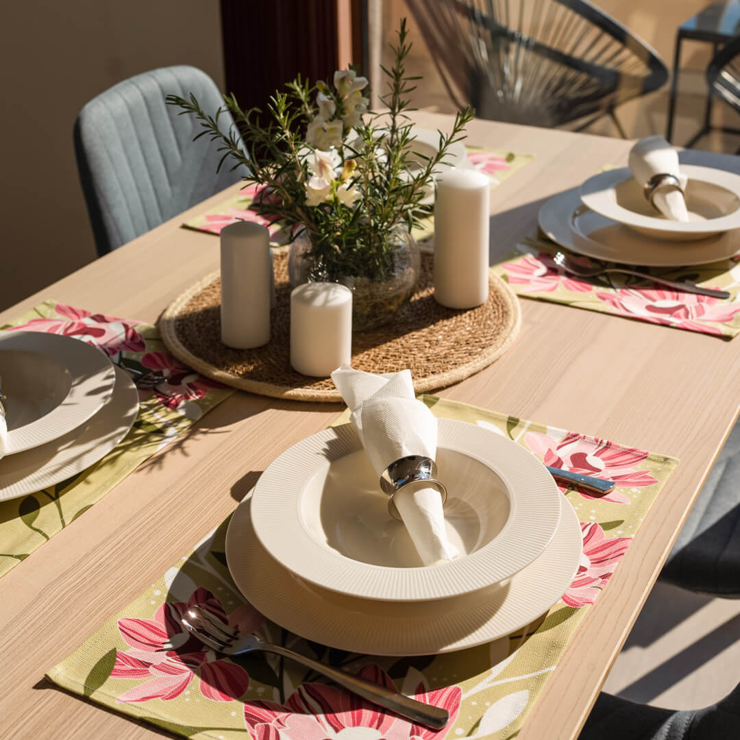 Morning Blush Placemats Set of 4 by Alisa Textile