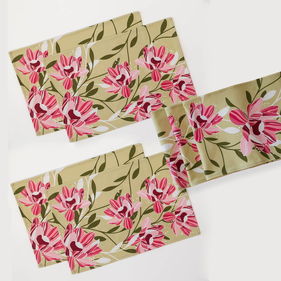 Morning Blush Table Linen Set by Alisa Textile