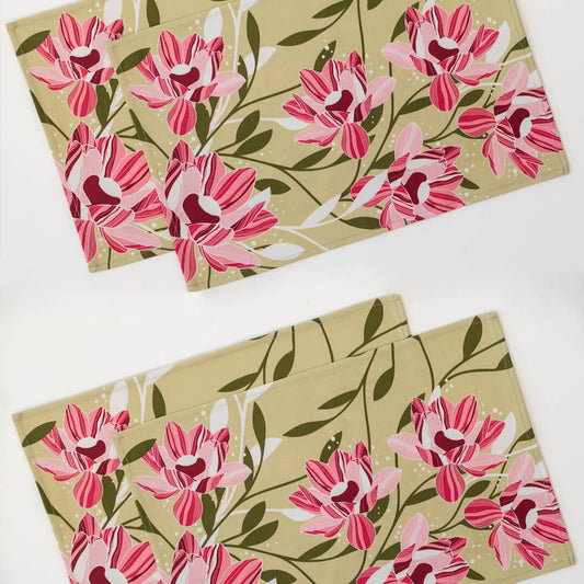 Morning Blush Placemats Set of 4 by Alisa Textile