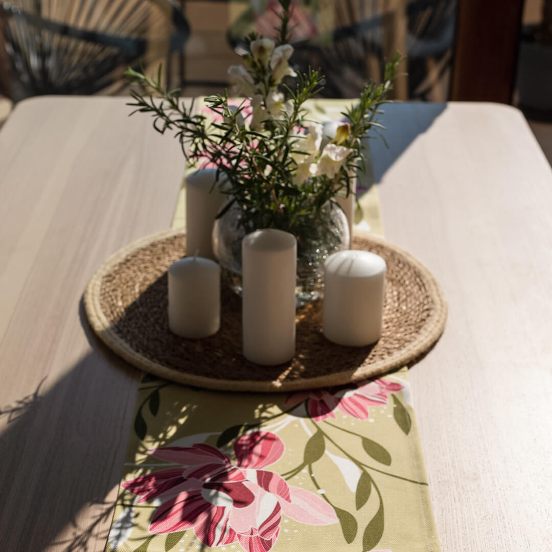 Morning Blush Table Runner by Alisa Textile