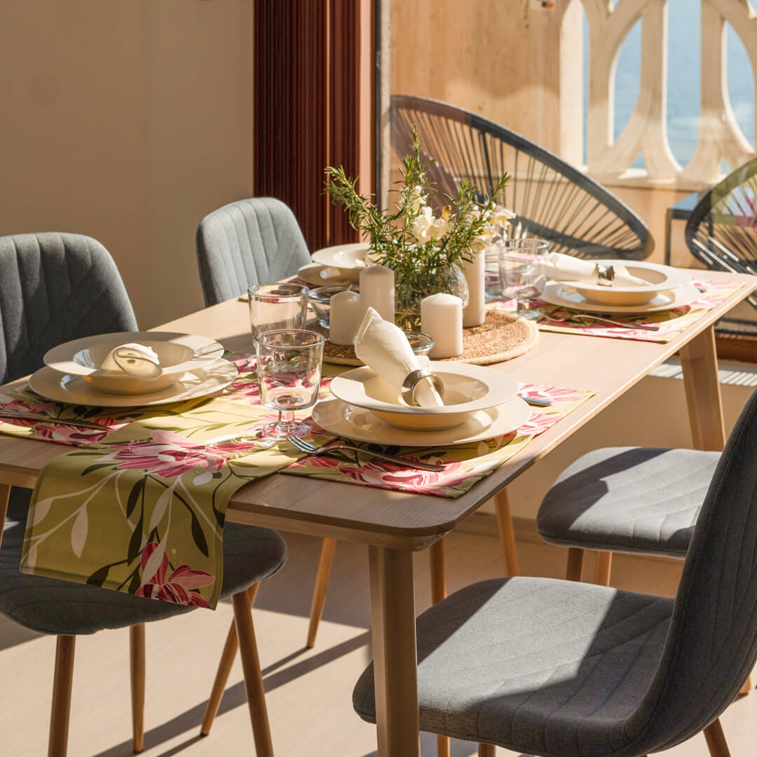 Morning Blush Table Linen Set by Alisa Textile