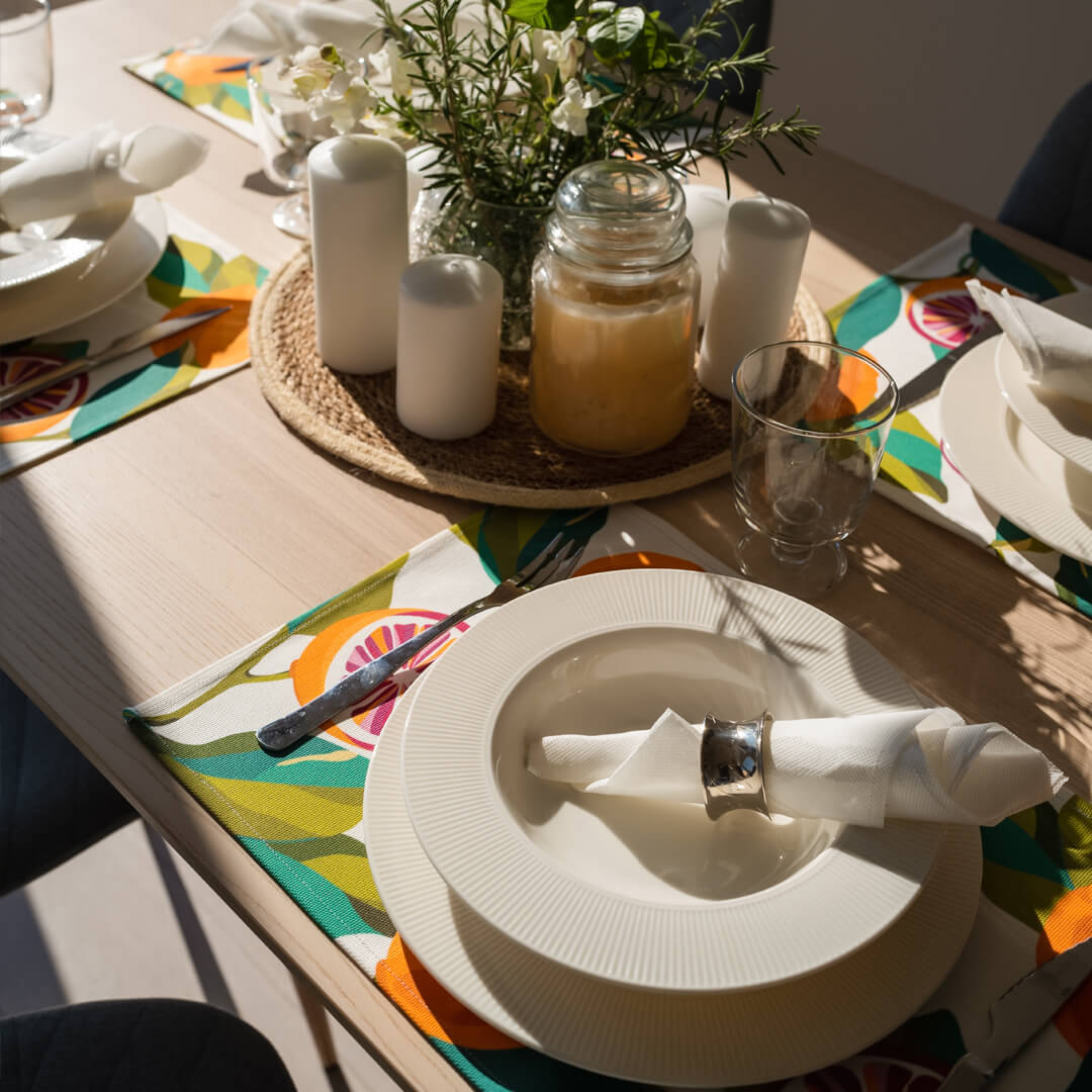 Pink Lemons Placemats Set of 4 by Alisa Textile