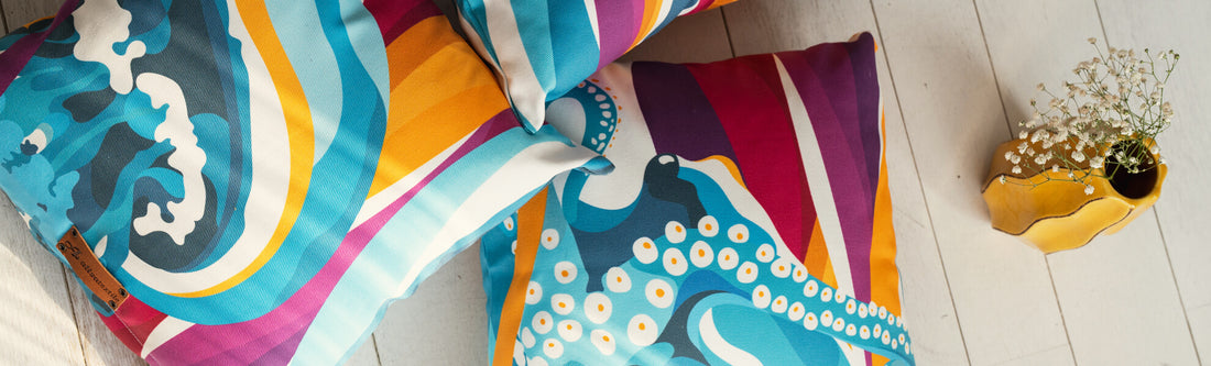 Underwater magic Throw Pillow Set by Alisa Textile