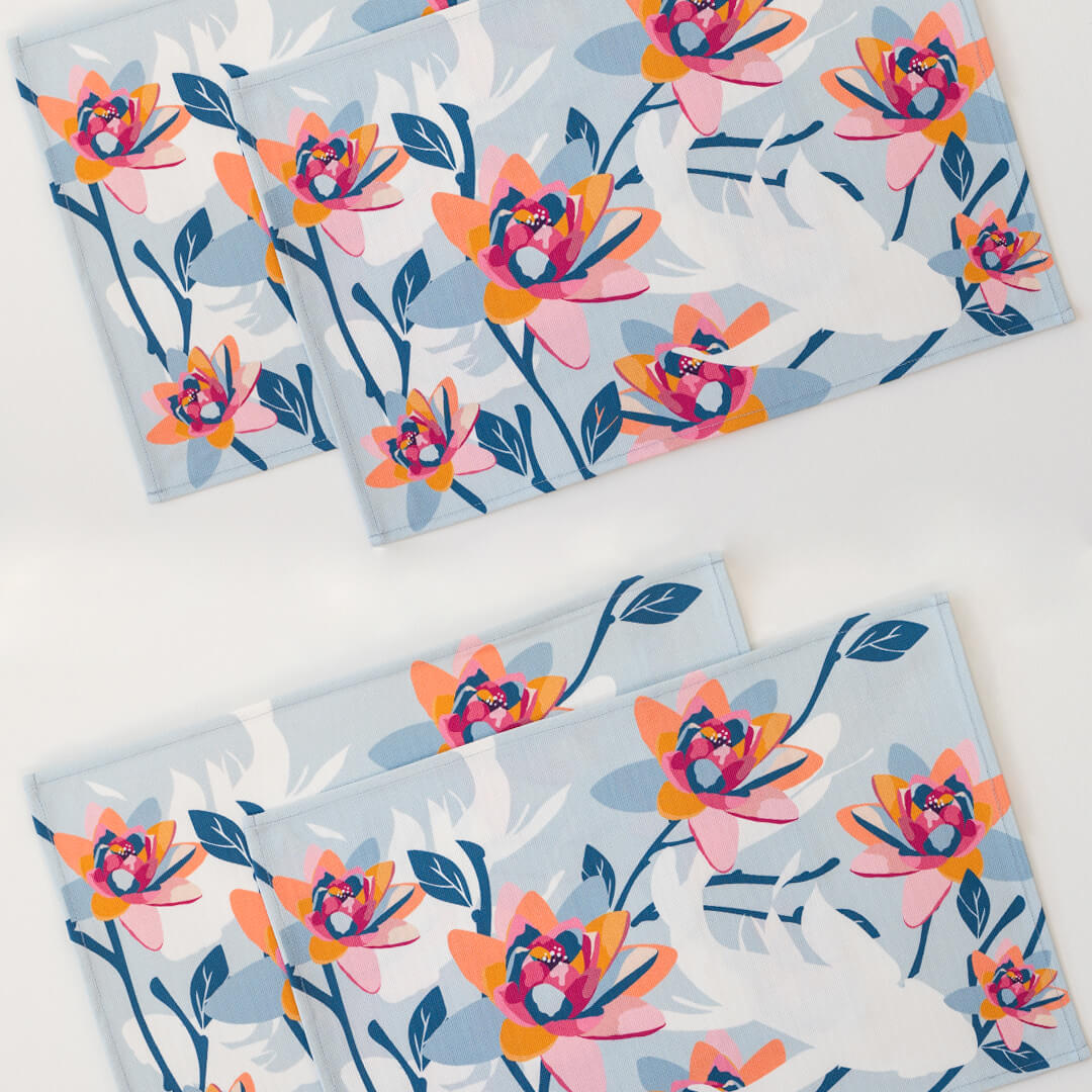 Koi Fantasy Placemats Set of 4 by Alisa Textile. 